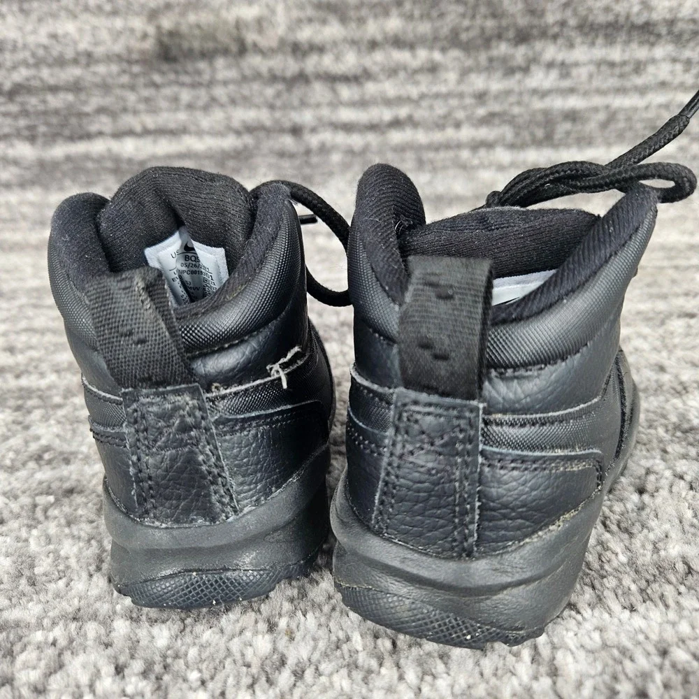 Nike Manoa Leather Toddler Boot Black Lace Up Ankle‎ BQ5374-001 Size 6C Shoes